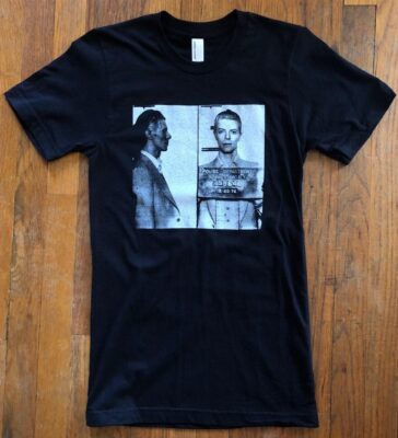 David Bowie 1976 Mugshot Screen Printed Shirt