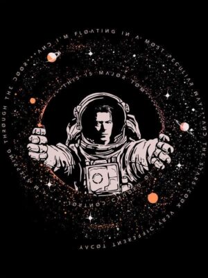 David Bowie Major Tom Fictional Astronaut In Songs Space Oddity Shirt