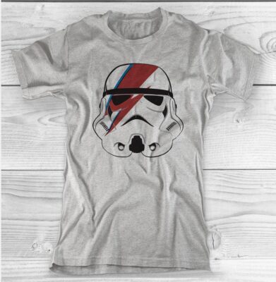 David Bowie Ziggy Stardust Star Wars Stormtrooper Funny Art T Shirt