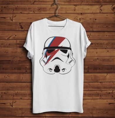 David Bowie Ziggy Stardust Star Wars Stormtrooper Funny Art T Shirt