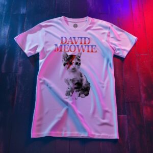 David Meowie Ziggy Cat Shirt