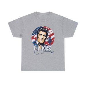 Elvis Presley Pop Art American Flag Shirt Vintage Rock N Roll Style