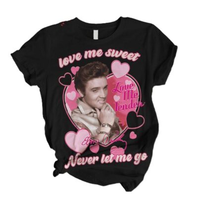 Elvis Presley Valentine Shirt King of Rock n Roll Heart Gift