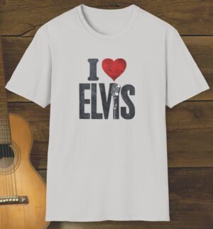 I Heart Elvis Vintage Music Lover Shirt Retro Rock n Roll Tee