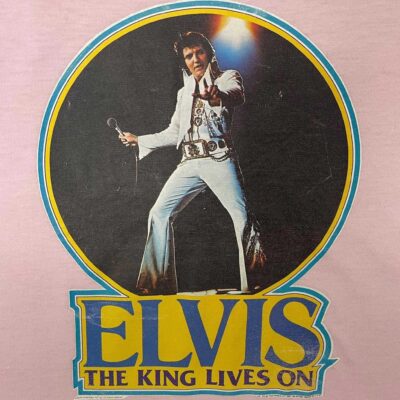 Retro 1977 Elvis Presley The King Lives Concert Shirt Medium