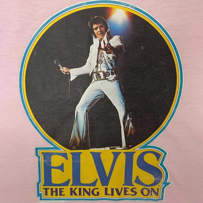 Retro 1977 Elvis Presley The King Lives Concert Shirt Medium