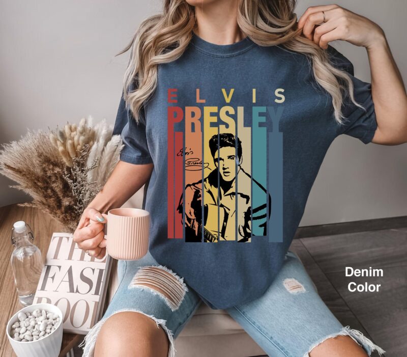 Retro Elvis Presley Shirt Vintage Comfort Fun Music Tee Gift