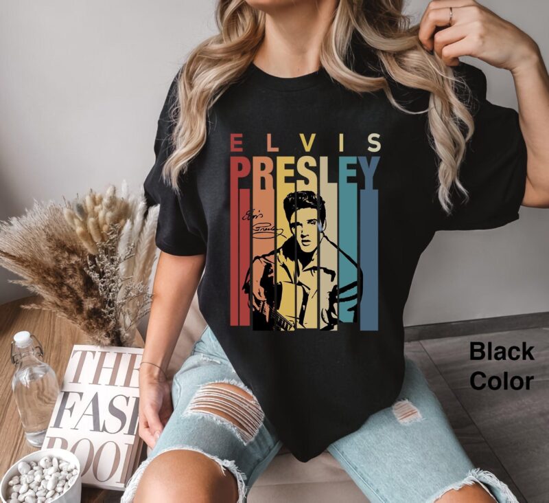 Retro Elvis Presley Shirt Vintage Comfort Fun Music Tee Gift