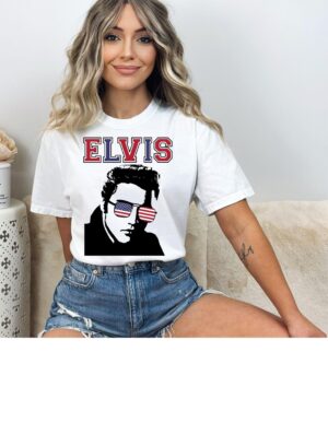 Retro Patriotic Elvis Shirt Perfect for Fans this 4th of July