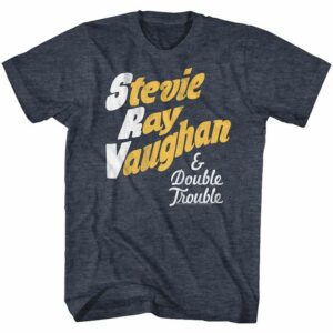 Stevie Ray Vaughan Notes Navy Heather Shirt for Adults