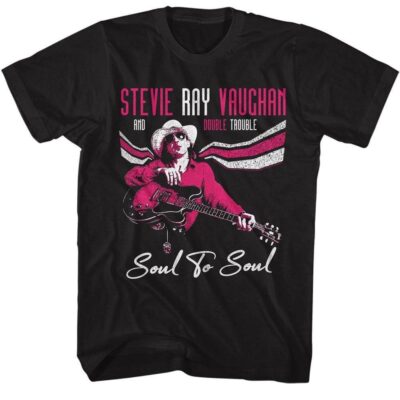 Stevie Ray Vaughan Soulful Vibes Black Shirt