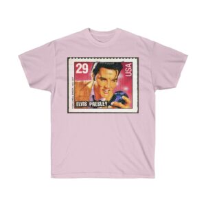 Vintage Elvis Stamp Shirt Unisex Tee Celebrating The King